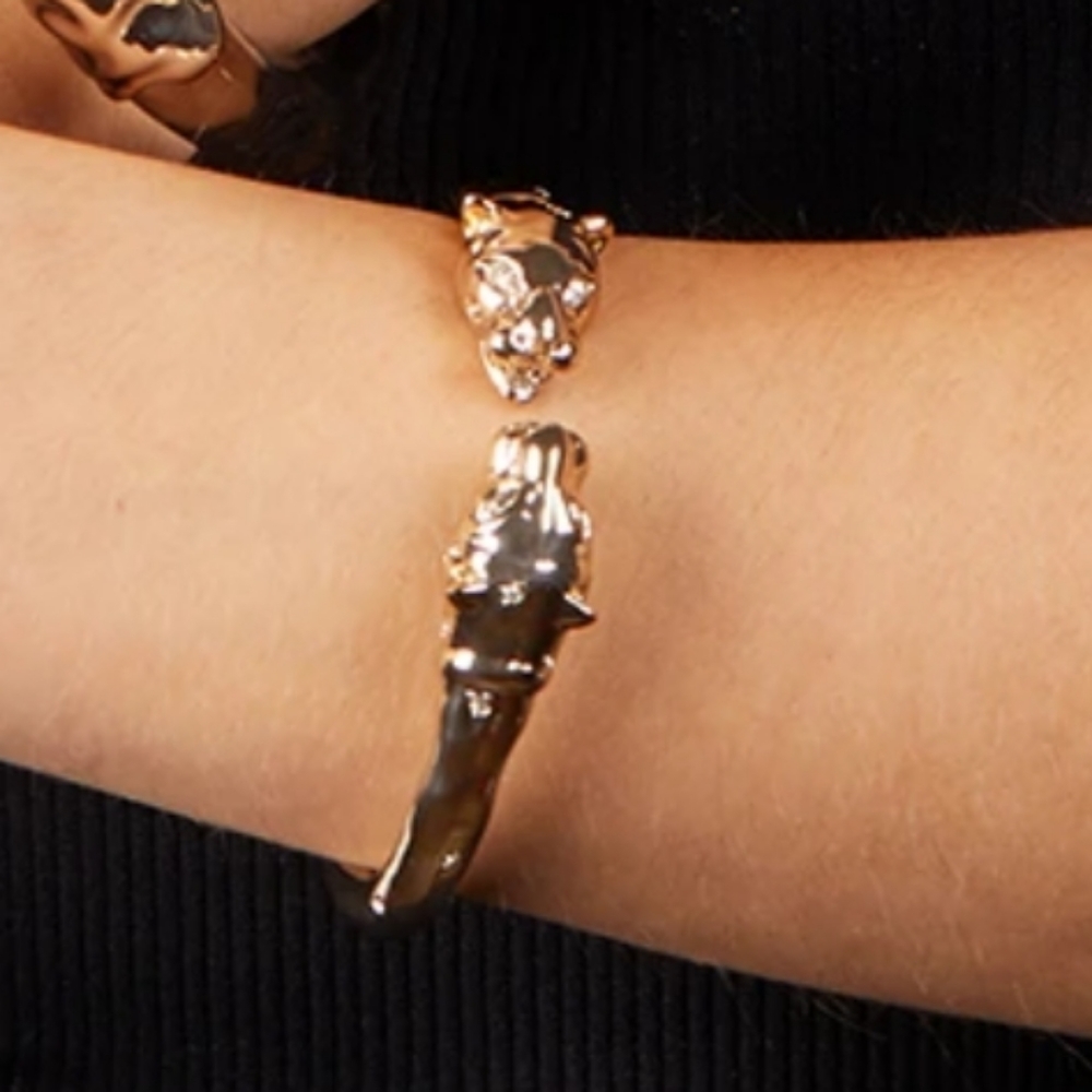Alexis Bittar Face 2 Face Panther Hinge Bracelet